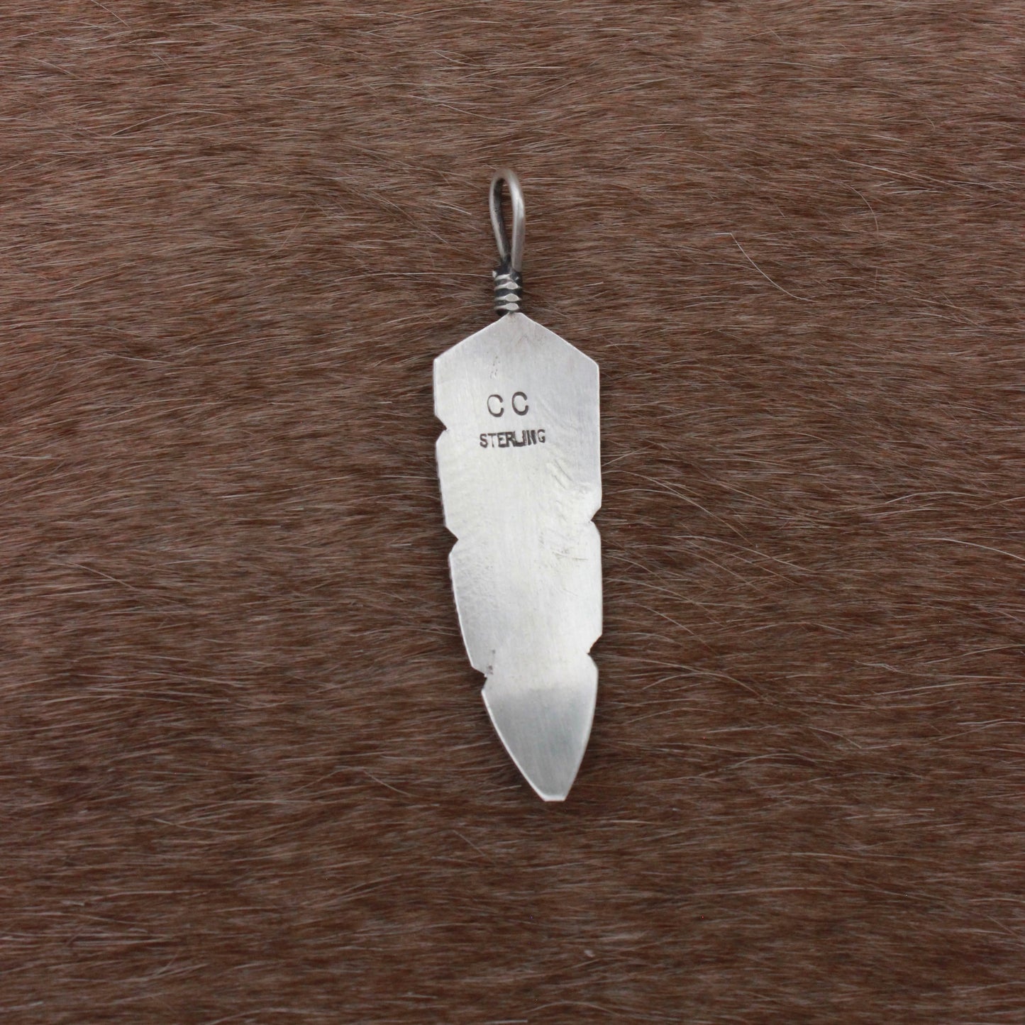 Turquoise Feather Pendant
