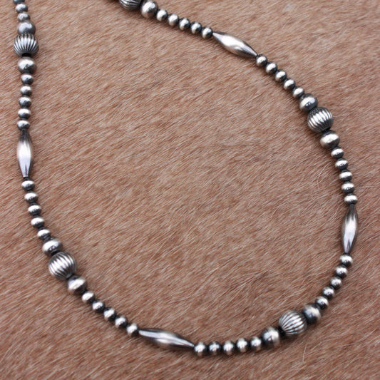 Graduated Melon & Torpedo Necklace