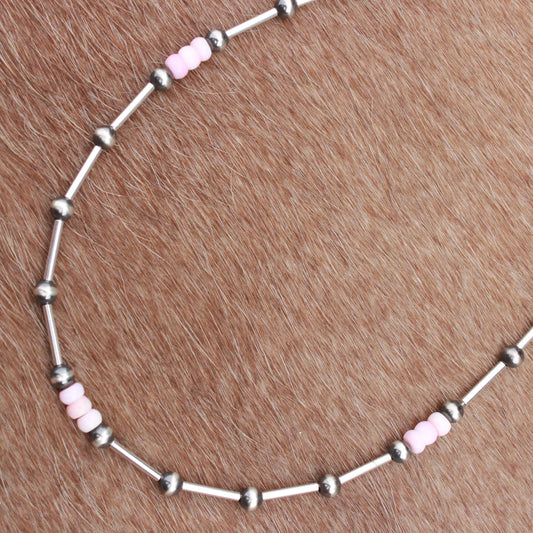 Pink Conch Liquid Silver