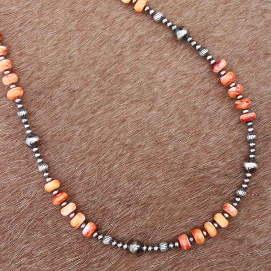 Orange Spiny & Melon Necklace
