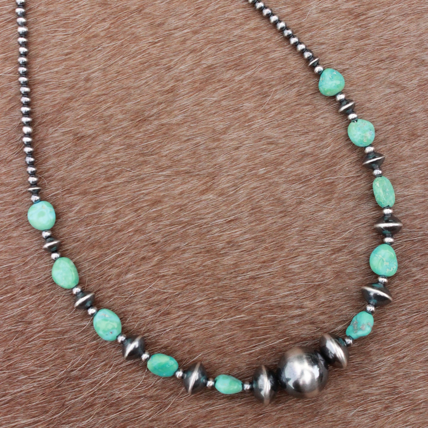 White Water Turquoise & Saucer Necklace