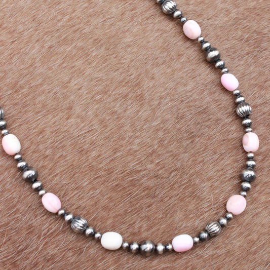 Pink Conch & Graduated Necklace