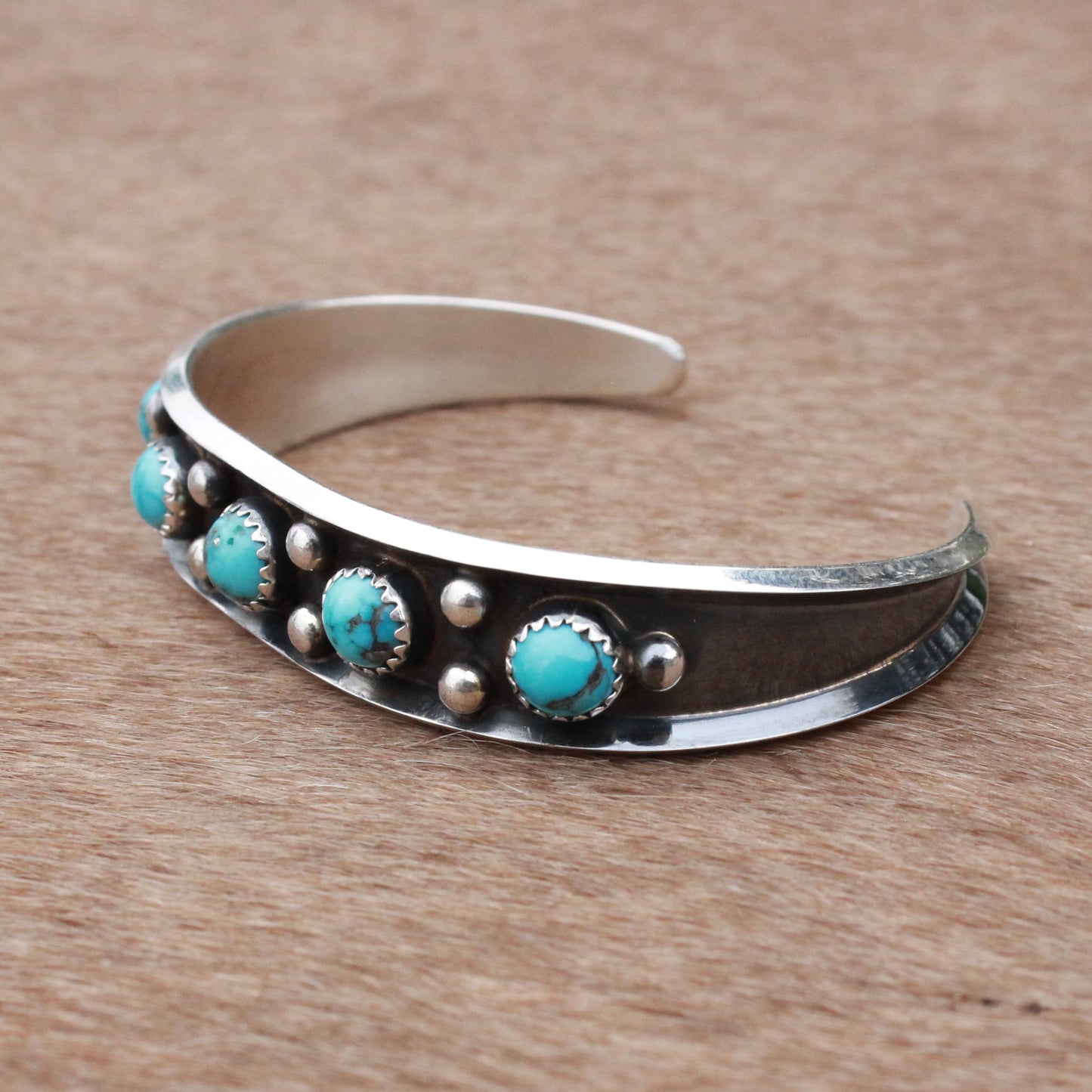 Turquoise Dot Cuff