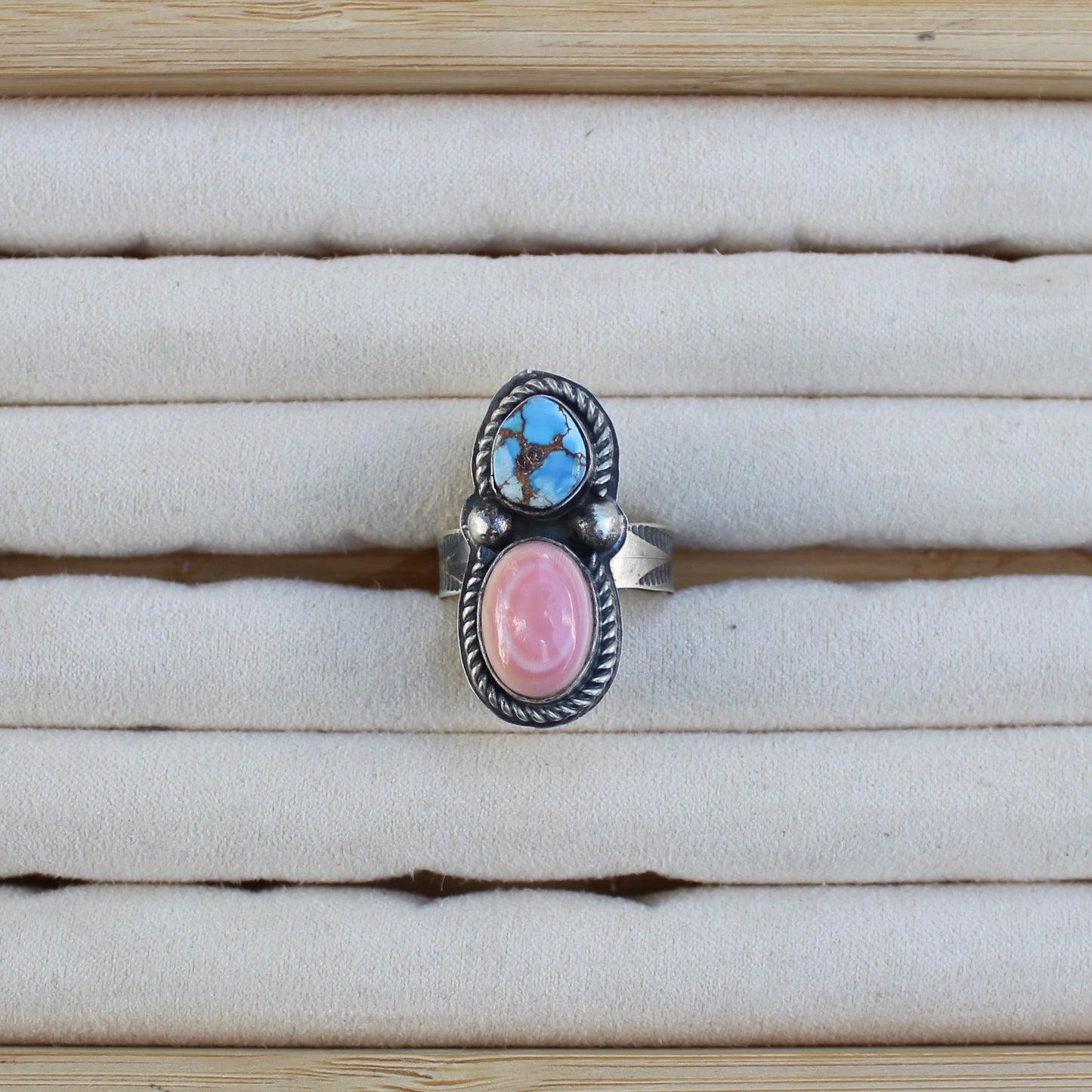 Golden Hills & Pink Conch Ring