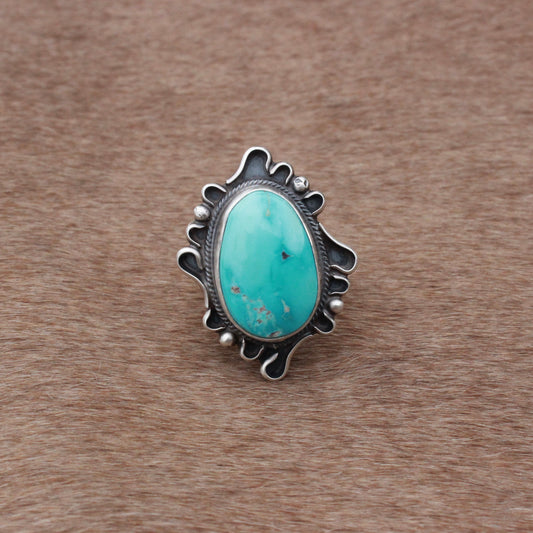 Fox Turquoise Adjustable Ring