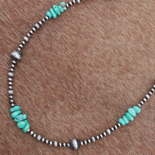 Lone Mountain Turquoise & Melon Necklace