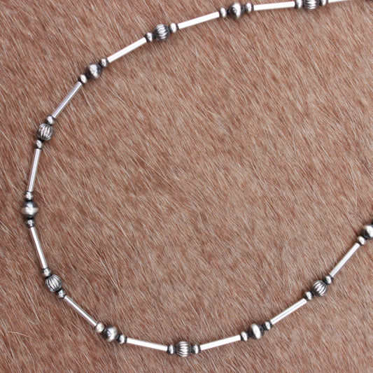 Mini Graduated Liquid Silver Necklace