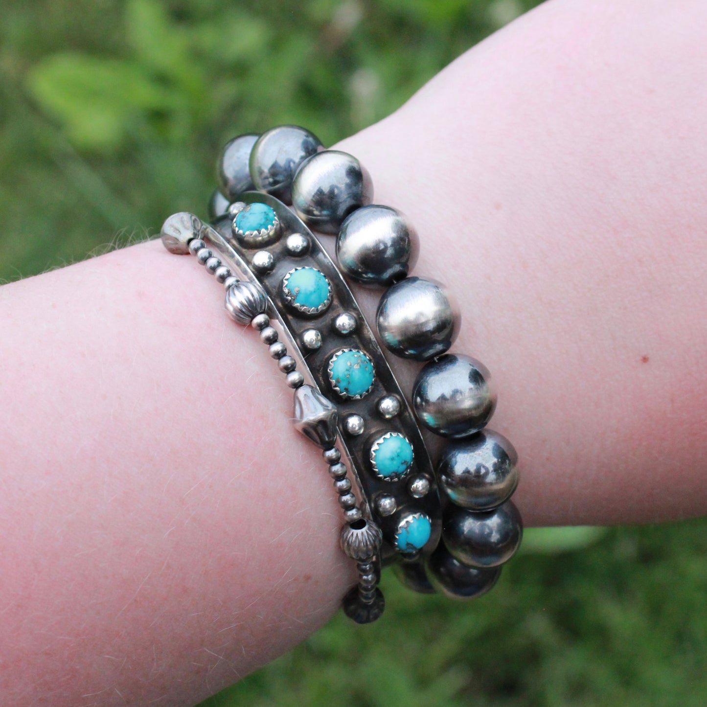 Turquoise Dot Cuff