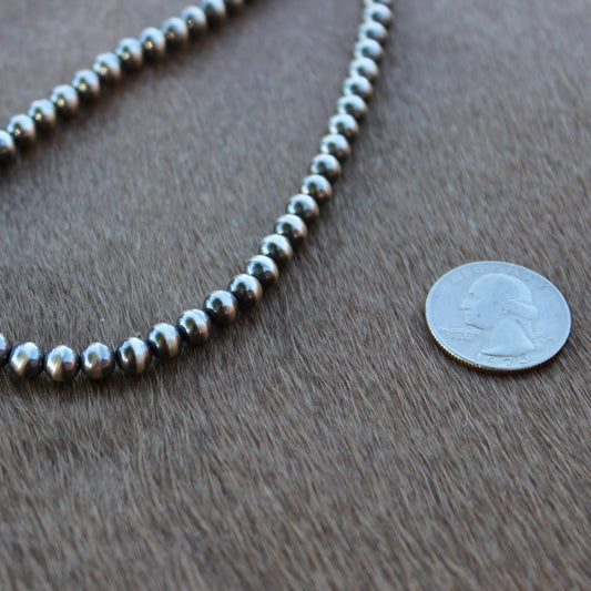 6 mm Sterling Silver Pearl Necklace