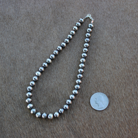 8 mm Sterling Silver Pearl Necklace