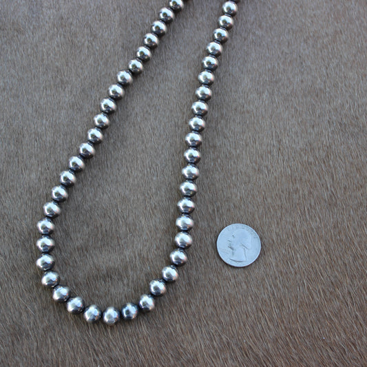 10 mm Sterling Silver Pearl Necklace