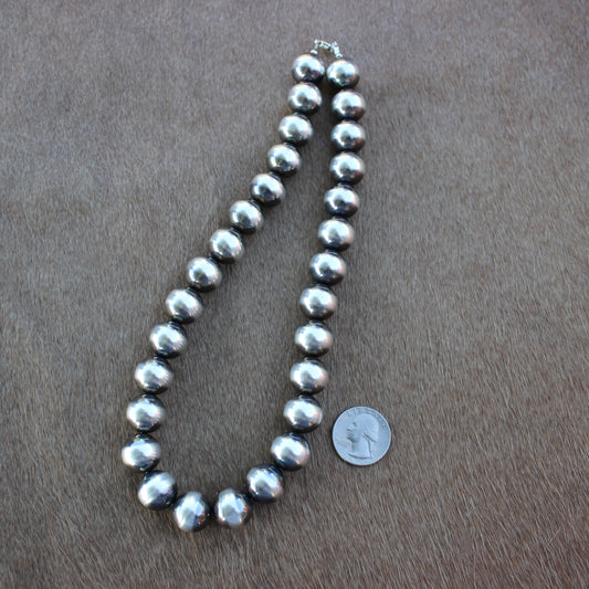 16 mm Sterling Silver Pearl Necklace