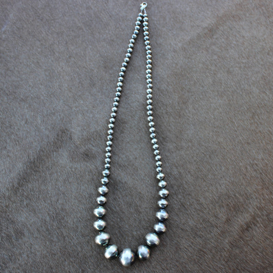 5mm - 16mm Graduated Sterling Silver Pearl Necklace - Made to Order