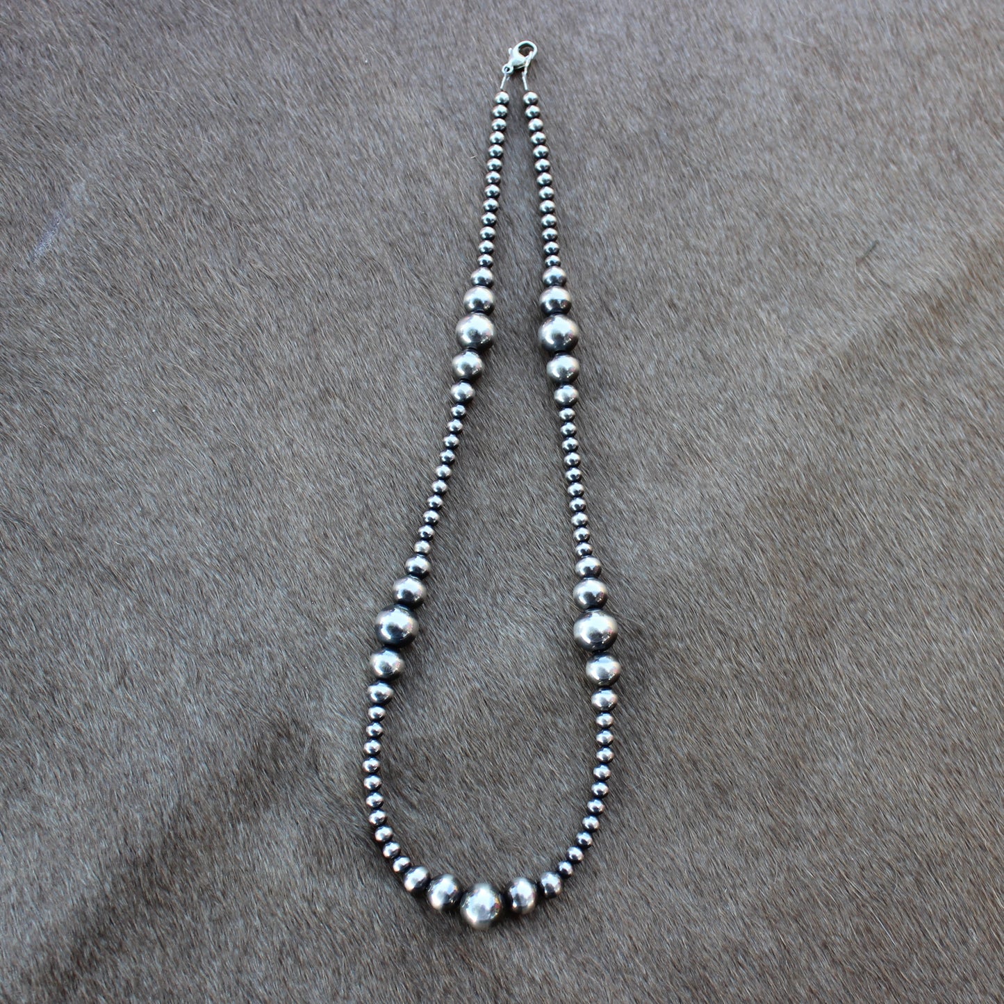 4mm - 10mm Graduated Sterling Silver Pearl Necklace - Made to Order