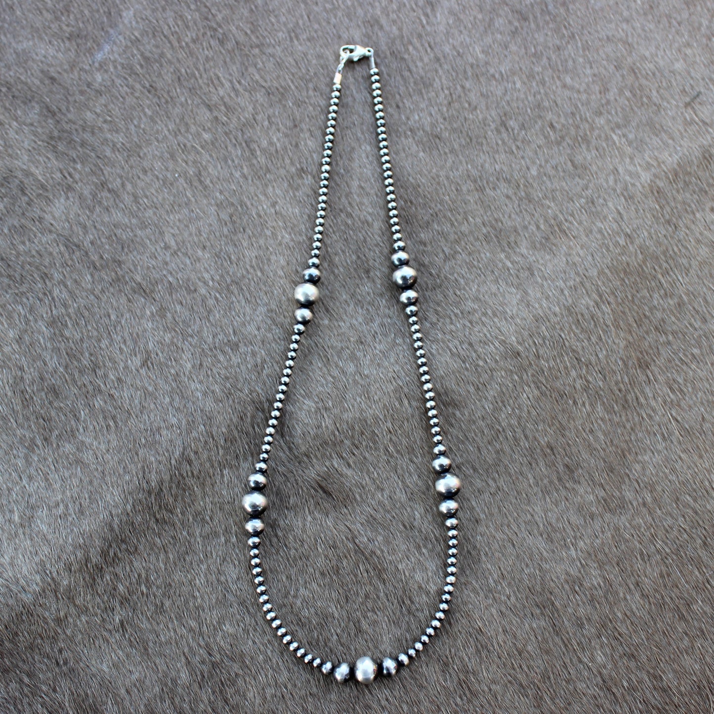 3mm - 8mm Graduated Sterling Silver Pearl Necklace - Made to Order