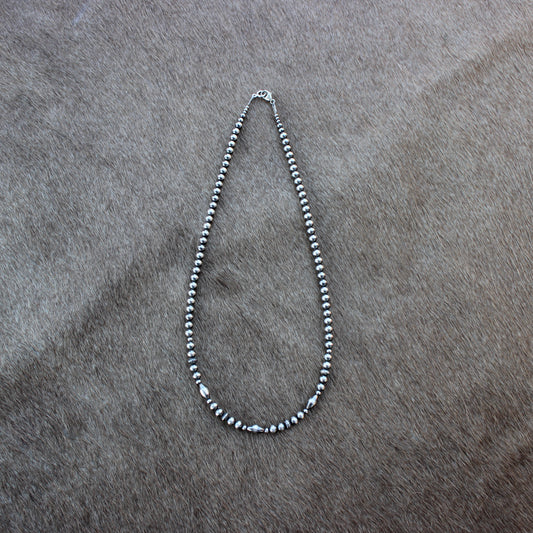 Simple Stacker Sterling Silver Pearl Necklace - Made to Order