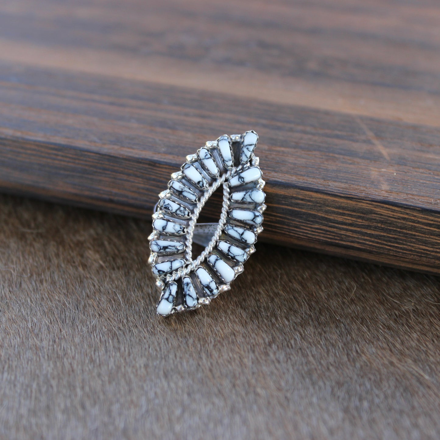 White Buffalo Ring - Ready to Ship
