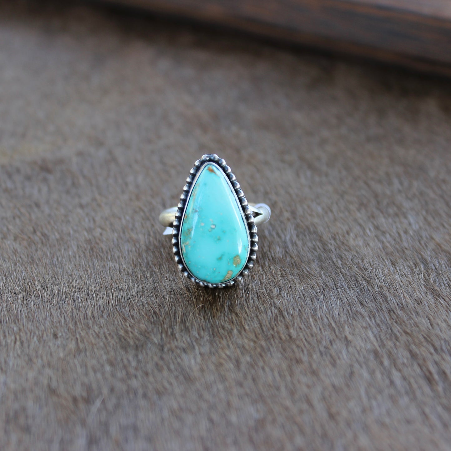 Adjustable Kingman Turquoise Ring - Ready to Ship