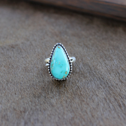 Adjustable Kingman Turquoise Ring - Ready to Ship