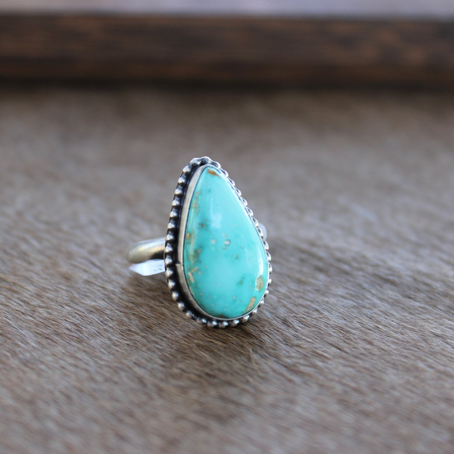 Adjustable Kingman Turquoise Ring - Ready to Ship