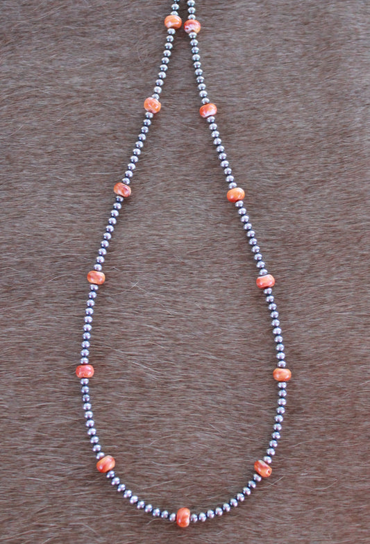 Orange Spiny Stacker Necklace - Made to Order