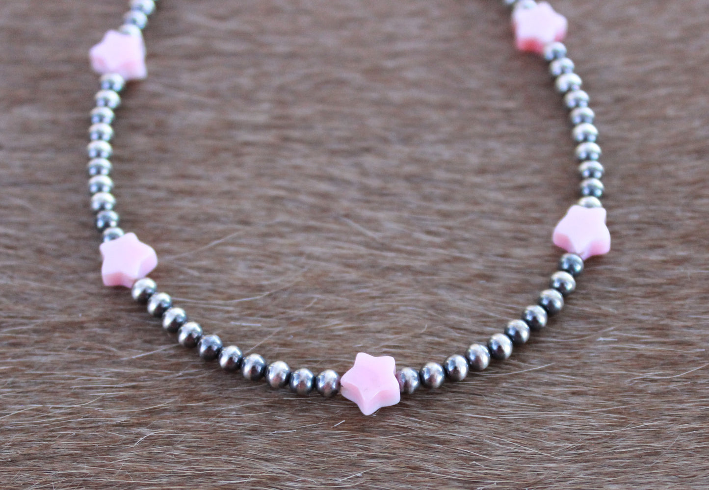 Pink Conch Star Stacker Necklace - Made to Order