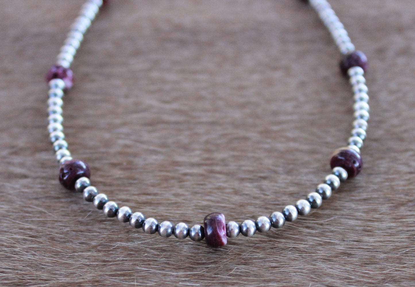 Purple Spiny Stacker Necklace - Made to Order