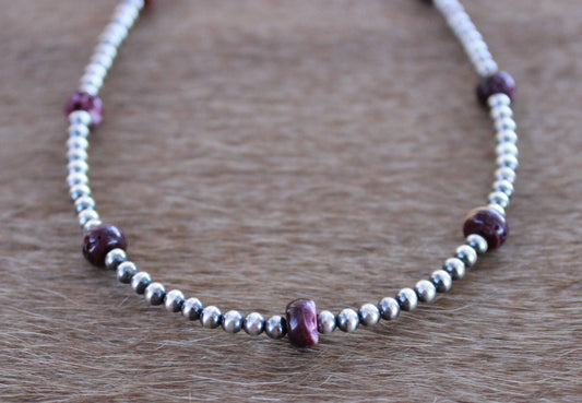Purple Spiny Stacker Necklace - Made to Order