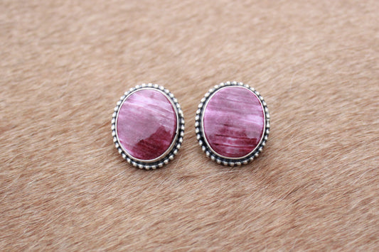 Purple Spiny Stud Earrings - Ready to Ship